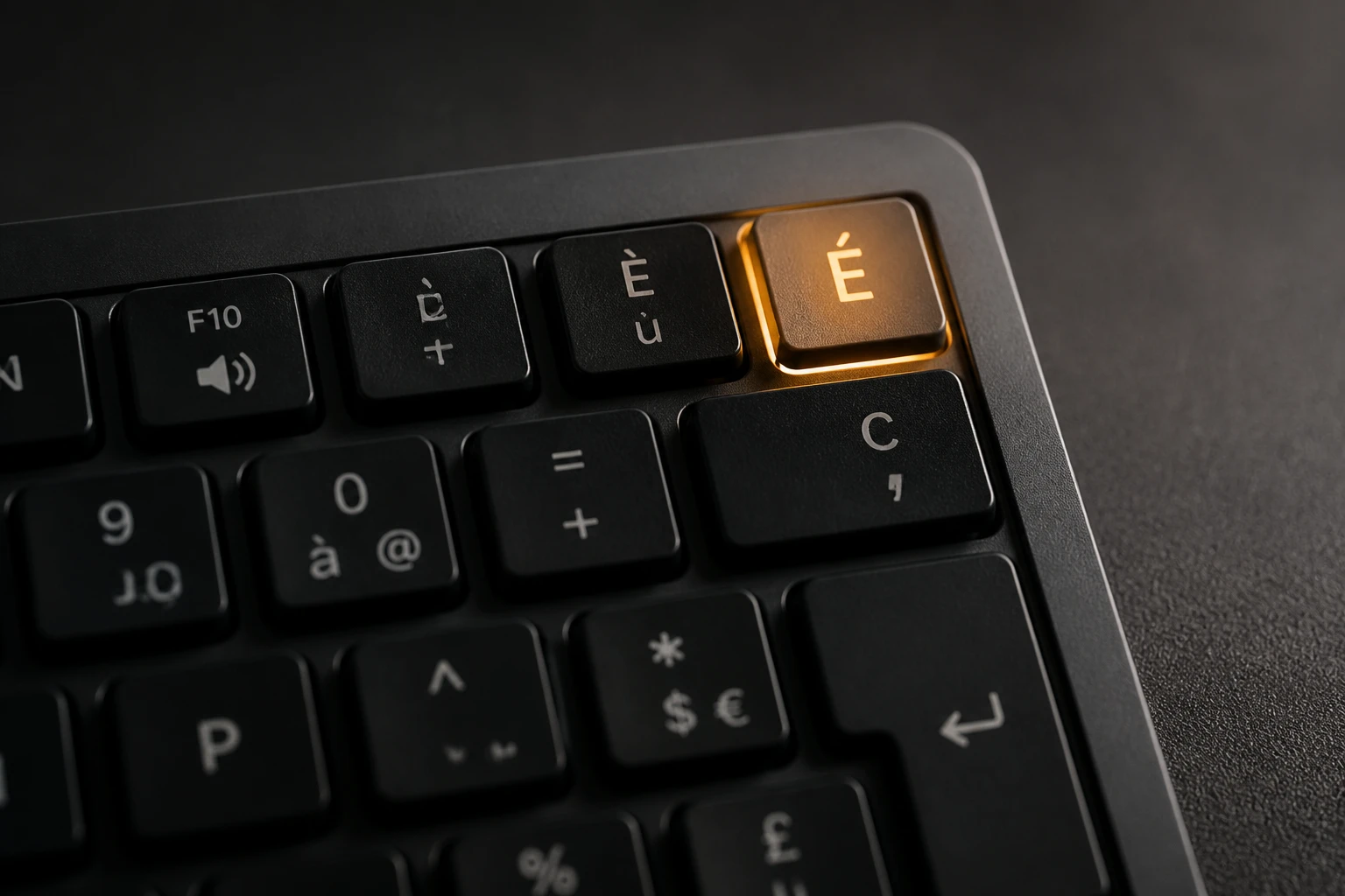 Clavier AZERTY avec la touche É majuscule mise en évidence, guide pratique des accents sur ordinateur